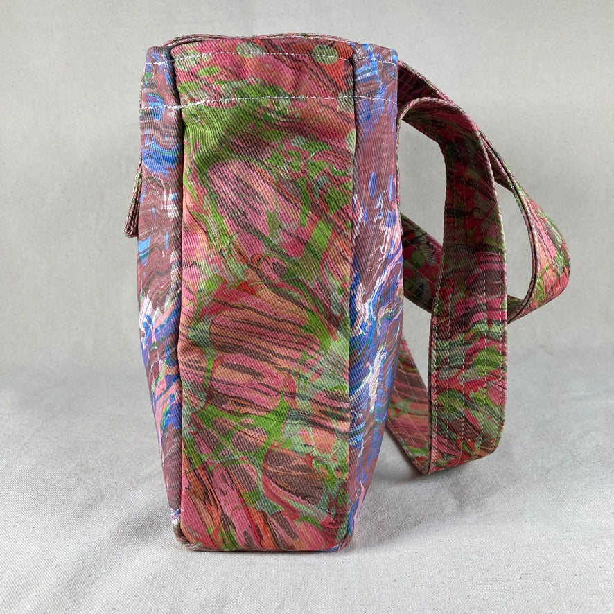 Water Marbled / Painted Fabric Tote Bag