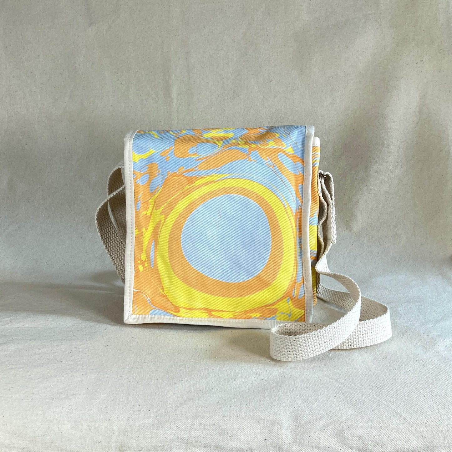 Water Marbled Mini Messenger Bag