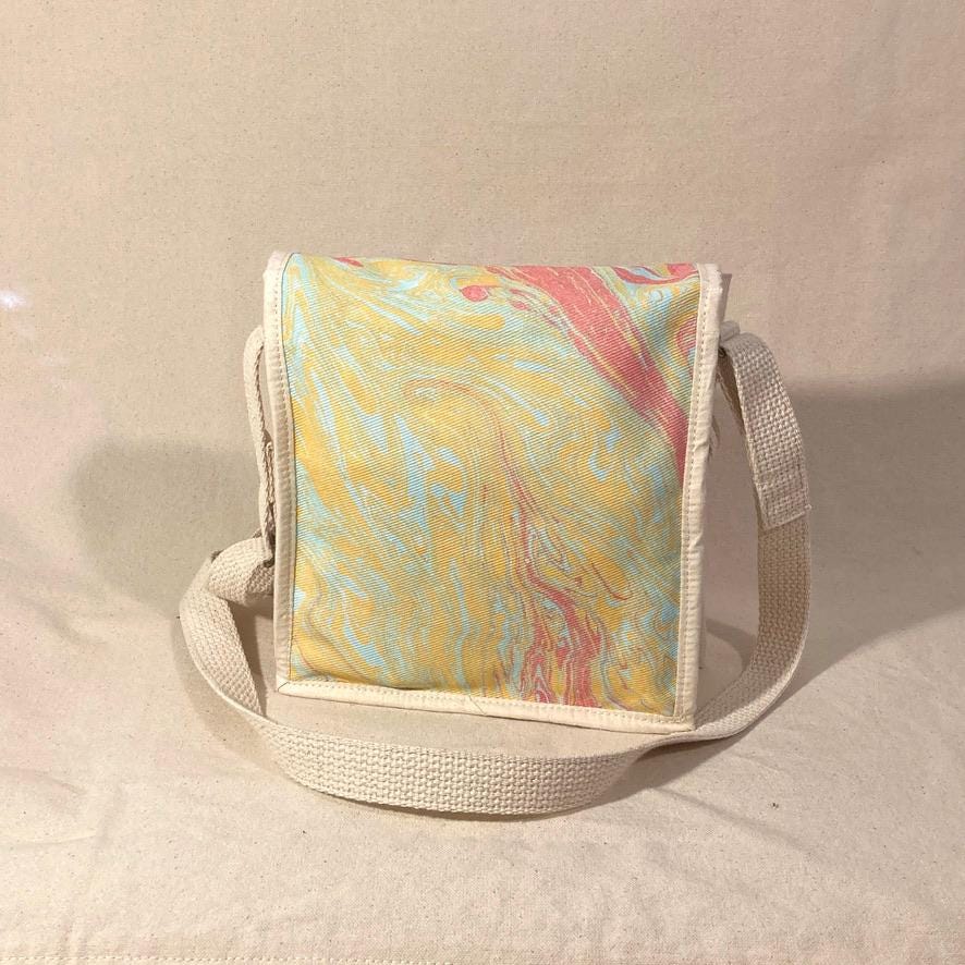 Water Marbled Mini Messenger Bag