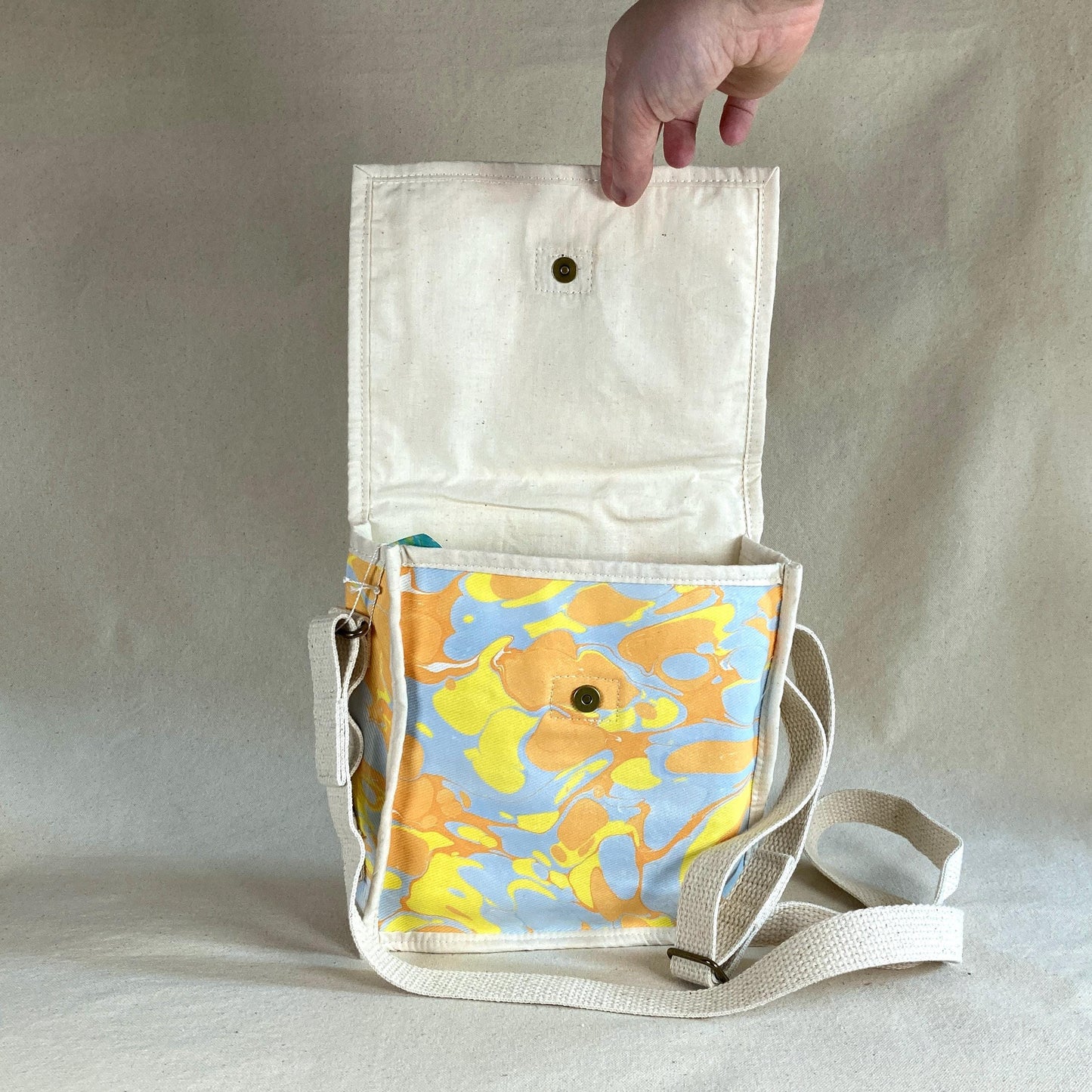 Water Marbled Mini Messenger Bag