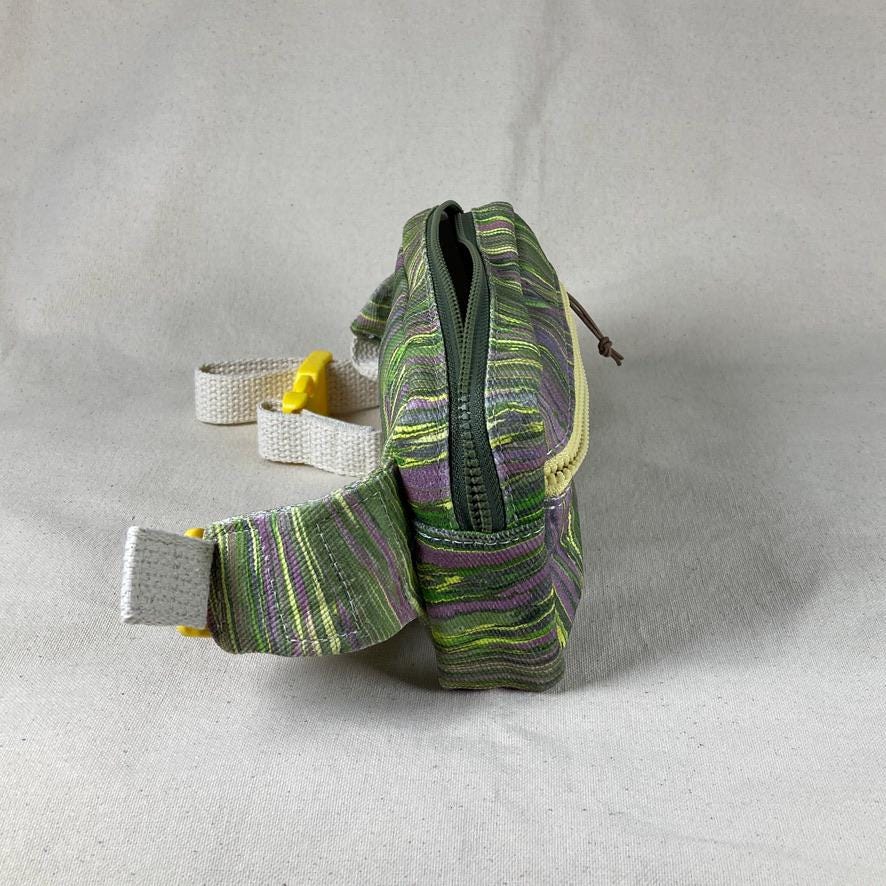 Water Marbled Fanny Pack or Shoulder Sling Bag | Made with unique colorful painted fabric