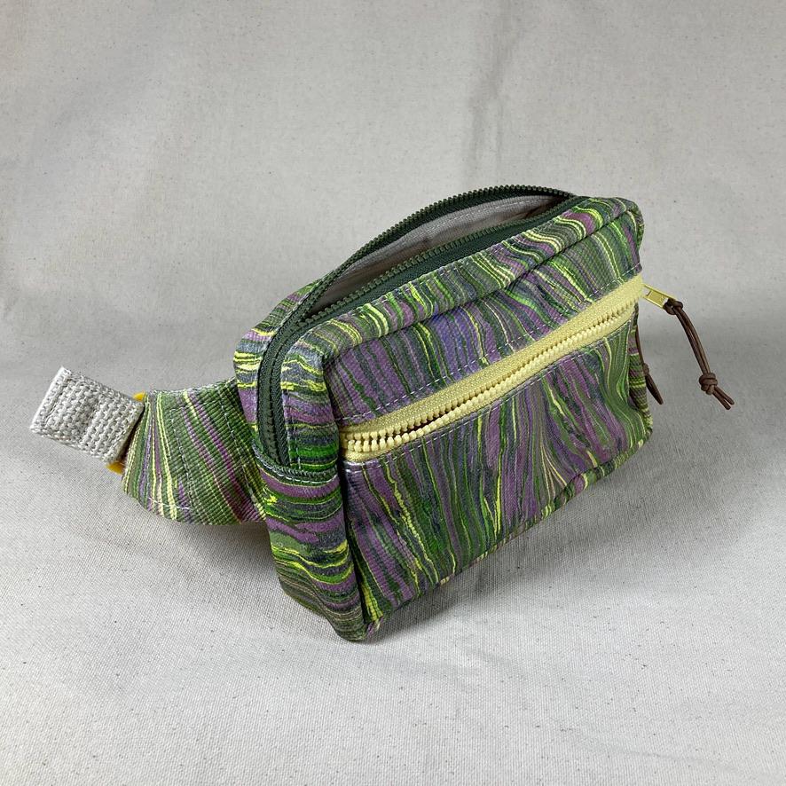 Water Marbled Fanny Pack or Shoulder Sling Bag | Made with unique colorful painted fabric